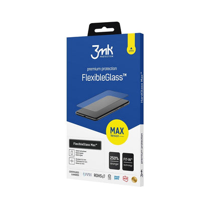 3MK FlexibleGlass Max Screen Protector for Samsung Galaxy A35 5G A356, Flexible Glass, Full Glue, Black