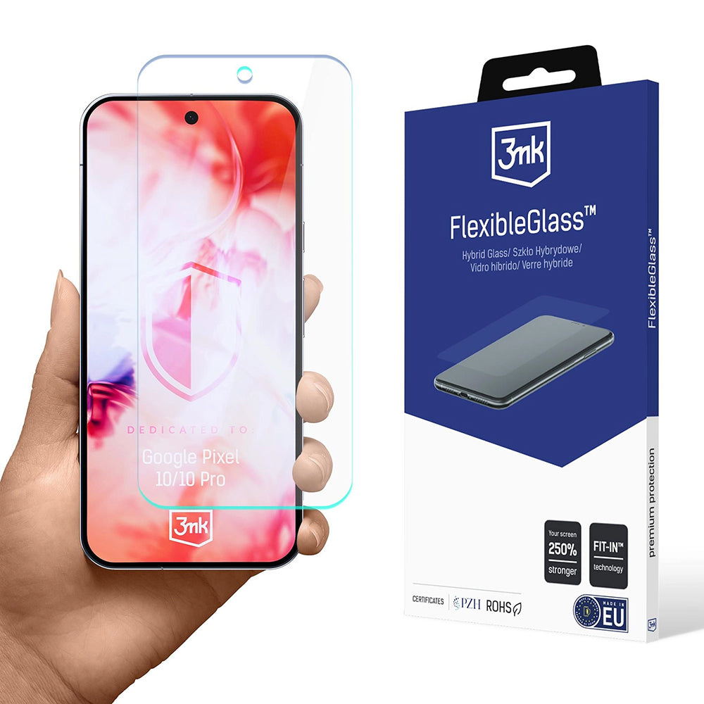 Folia ochronna na ekran 3MK FlexibleGlass dla Google Pixel 10 Pro / 10, elastyczne szkło, pełna warstwa kleju