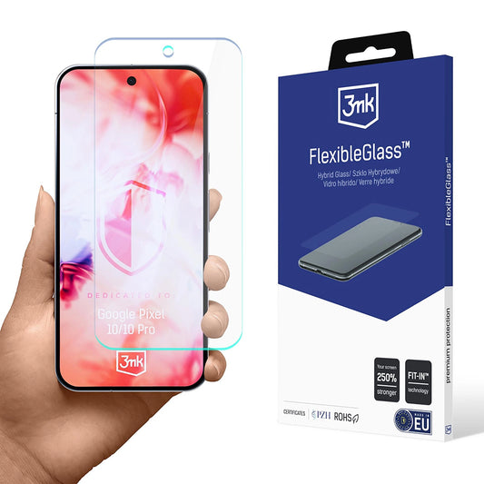 Folia ochronna na ekran 3MK FlexibleGlass dla Google Pixel 10 Pro / 10, elastyczne szkło, pełna warstwa kleju