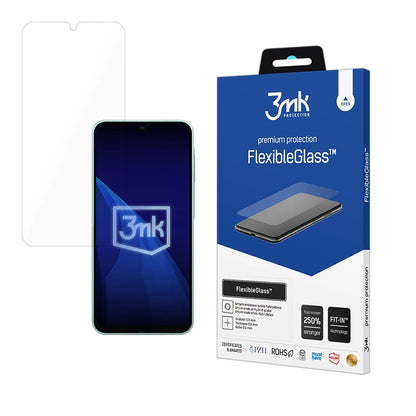 Folia ochronna na ekran 3MK FlexibleGlass dla Samsung Galaxy A26 A266 / A16 5G A166 / A16 4G A165 / M16 M166, Szkło Elastyczne, Pełne Klejenie