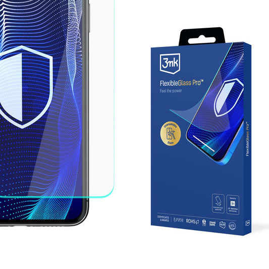 Folia ochronna na ekran 3MK FlexibleGlass Pro do Samsung Galaxy S24 S921, elastyczne szkło, pełna klej, czarna