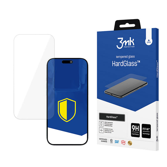 Folia ochronna 3MK HardGlass na ekran dla Apple iPhone 17 Air, Szkło Hartowane, Full Glue