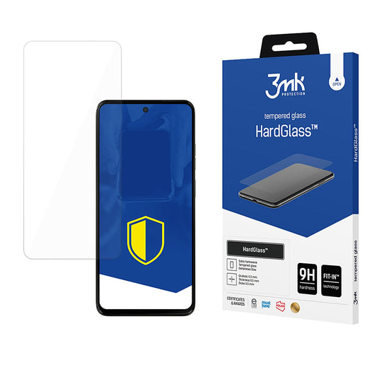 Folia ochronna na ekran 3MK HardGlass do Motorola Moto G15 / G15 Power / E15 / G05, szkło hartowane, pełna klejność
