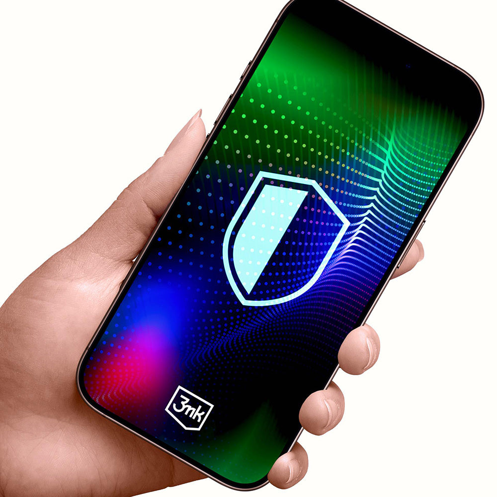 Folia ochronna 3MK Hardy Ultra na ekran dla Apple iPhone 17 / 16 Pro, Hartowane szkło, Pełne klejenie, Czarna