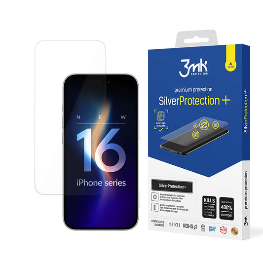 Folia ochronna na ekran 3MK Silver Protect+ do Apple iPhone 16 Pro, plastikowa