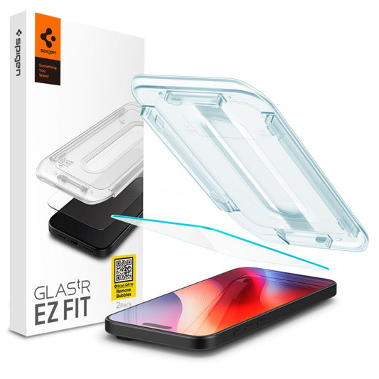 Ochraniacz ekranu Spigen EZ FIT dla Apple iPhone 16 Pro Max, chroniony szkłem, pełny klej AGL07914 