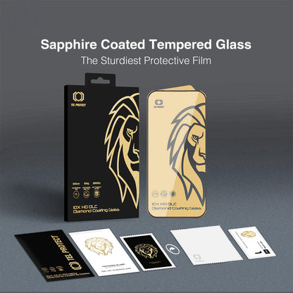 Szkło ochronne na ekran Tel Protect 10X HD DLC Diamond Coating do Apple iPhone 17 / 16 Pro, szkło hartowane, pełny klej, czarne
