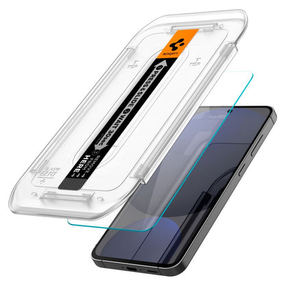 Spigen EZ FIT Screen Protector dla Samsung Galaxy S24 FE S721, szkło ochronne, pełny klej, zestaw 2 sztuk AGL08729 