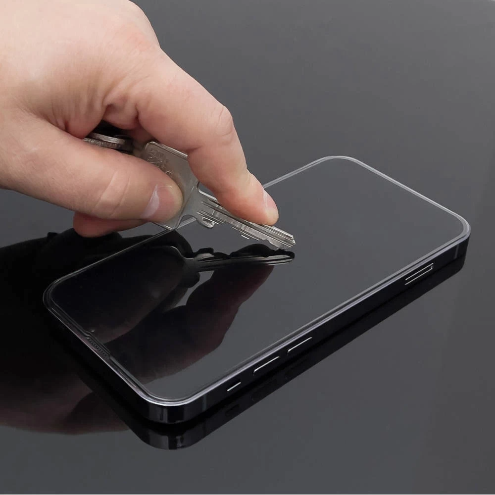 Folia ochronna na ekran Privacy WZK AntiSpy do Apple iPhone 15 Pro, szkło hartowane, pełna warstwa kleju