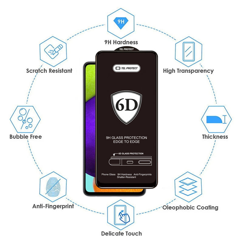 Folia ochronna na ekran OEM do Samsung Galaxy S26 Ultra S948, szkło hartowane, pełny klej, 6D, czarna
