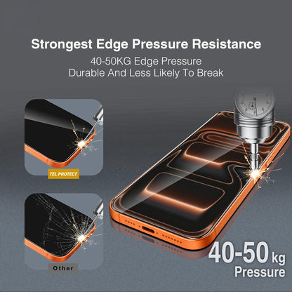 Tel Protect 10X HD DLC Diamond Coating Screen Protector for Apple iPhone 18 Pro Max / 17 Pro Max, Tempered Glass, Full Glue, Black