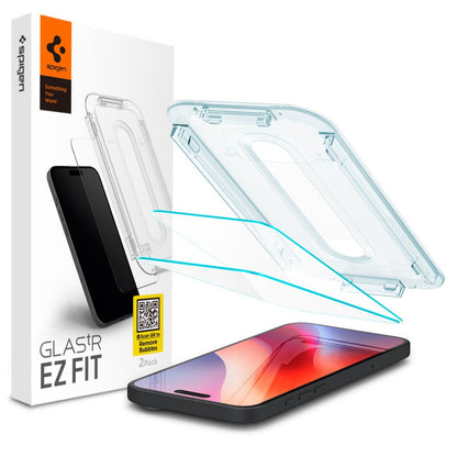 Spigen EZ FIT Screen Protector dla Apple iPhone 16 Pro Max, szkło ochronne, pełny klej, zestaw 2 sztuk AGL07907 AGL07907