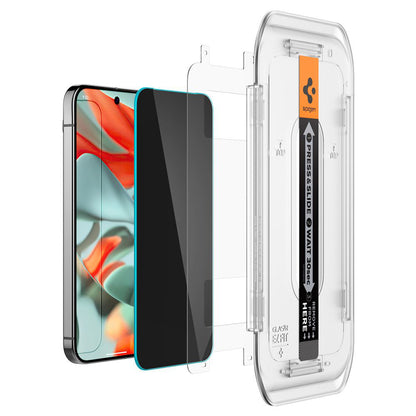 Folia ochronna na ekran Privacy Spigen GlastR EZ FIT do Google Pixel 9 Pro XL, szkło hartowane, pełny klej, zestaw 2 sztuki AGL09313