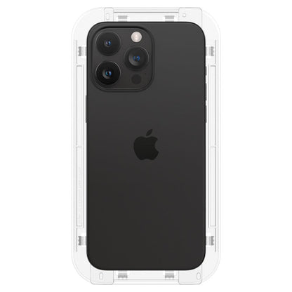 Folia ochronna na ekran Spigen GlastR EZ FIT dla Apple iPhone 15 Pro Max, Szkło Hartowane, Pełne Klejenie, Zestaw 2 sztuki AGL06872