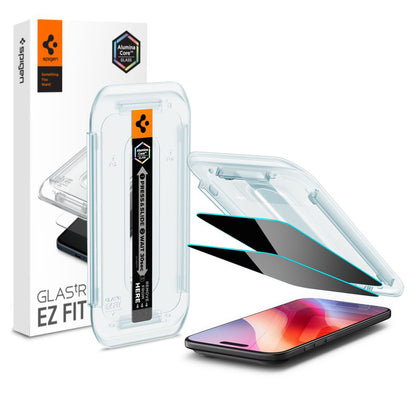 Folia ochronna Ecran Privacy Spigen GlastR EZ FIT dla Apple iPhone 17 Air, Szkło Hartowane, Full Glue, Zestaw 2 sztuki