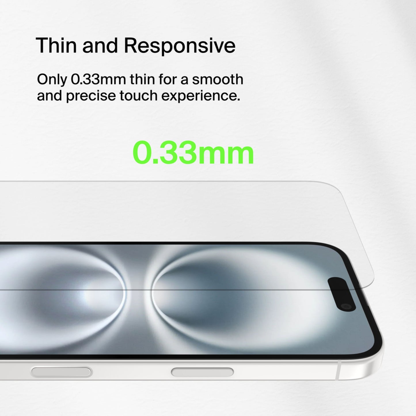 Folia ochronna na ekran Belkin ScreenForce TemperedGlass do Apple iPhone 16 / 15 / 14 Pro, szkło hartowane, pełna warstwa kleju OVA135zz