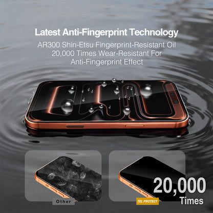 Szkło ochronne na ekran Tel Protect 10X HD DLC Diamond Coating do Apple iPhone 18 Pro / 17 Pro, szkło hartowane, pełny klej, czarne