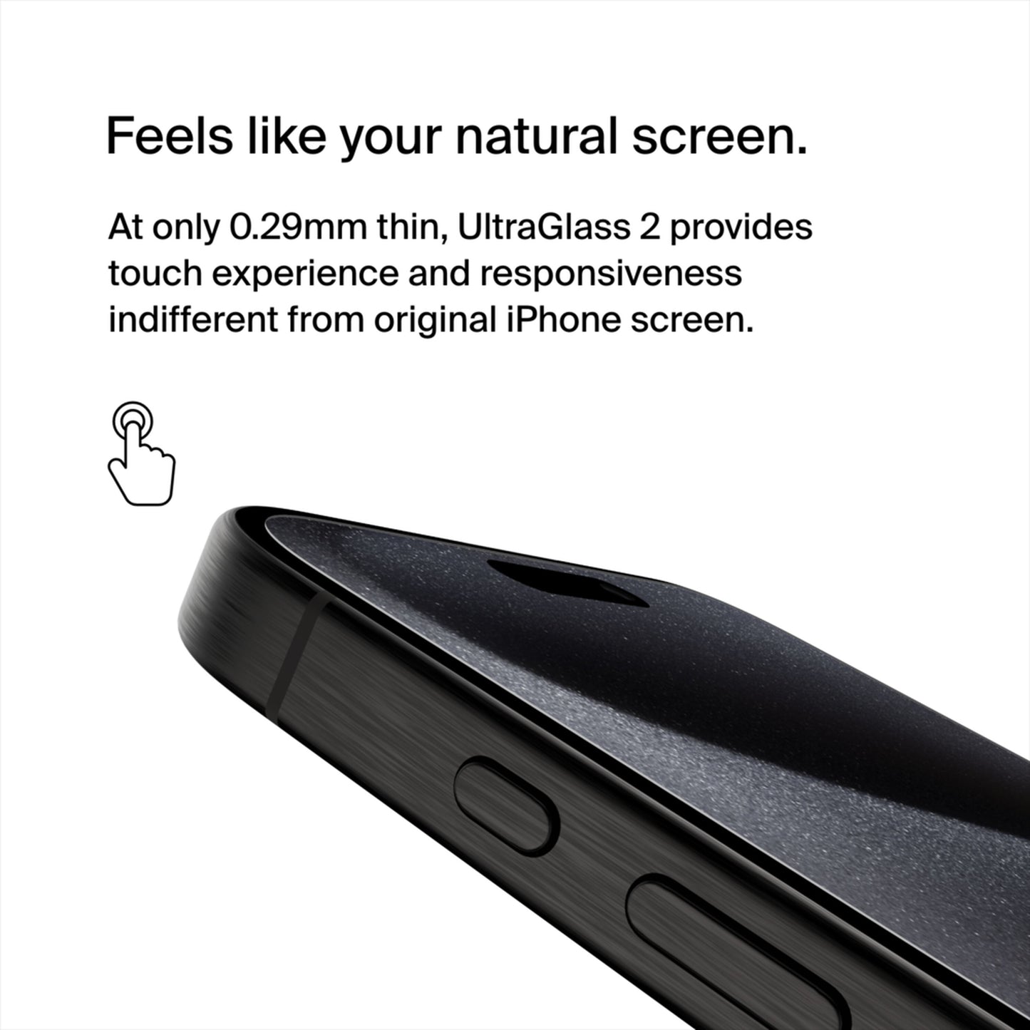 Folia ochronna na ekran Belkin ScreenForce UltraGlass 2 do Apple iPhone 15 Pro Max, szkło hartowane, pełna warstwa kleju OVA134zz