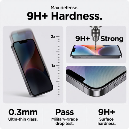 Folia ochronna na ekran Privacy Tech-Protect OneTouch do Apple iPhone 18 Pro Max, szkło hartowane, pełna klej, zestaw 2 sztuki