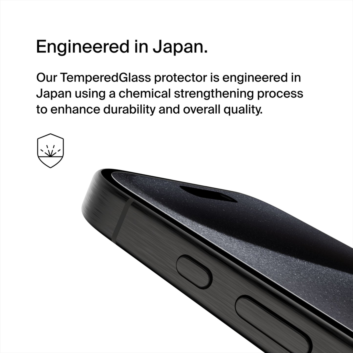 Folia ochronna na ekran Belkin ScreenForce TemperedGlass do Apple iPhone 15 Pro Max, szkło hartowane, pełna warstwa kleju OVA138zz
