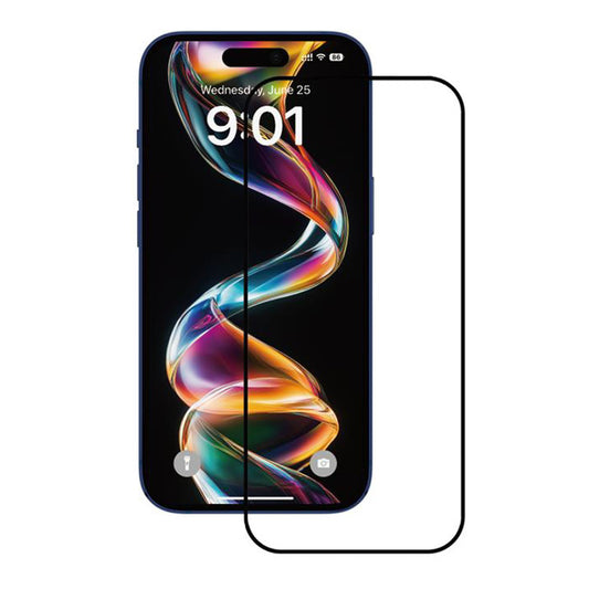 Folia ochronna na ekran Anank 1X Reinforced do Apple iPhone 16 Pro, szkło hartowane, pełna warstwa kleju, 2.5D, czarna