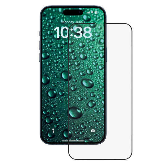 Folia ochronna na ekran Anank 3X Wzmocniona Niewidoczna do Apple iPhone 16 Pro, Szkło hartowane, Pełny klej, 3D, Czarna