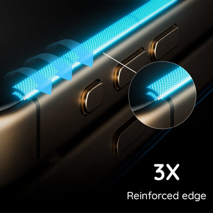 Folia ochronna na ekran Anank 3X Reinforced do Apple iPhone 16 Pro, szkło hartowane, pełna klej, 2.5D, czarna