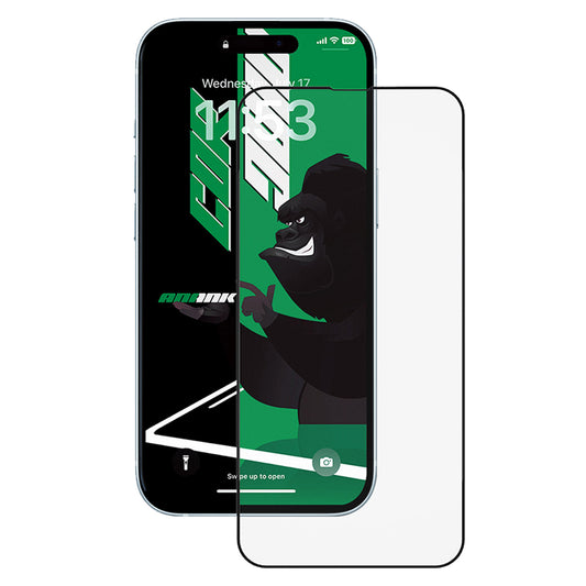 Folia ochronna na ekran Anank 5X Reinforced CG do Apple iPhone 15 Pro, szkło hartowane, pełna klej, 2.5D, czarna