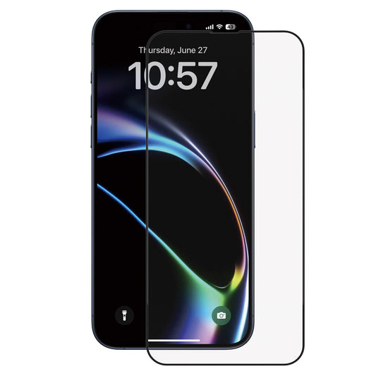 Folia ochronna na ekran Anank 5X Reinforced dla Apple iPhone 17, Hartowane szkło, Pełne klejenie, 2.5D, Czarna