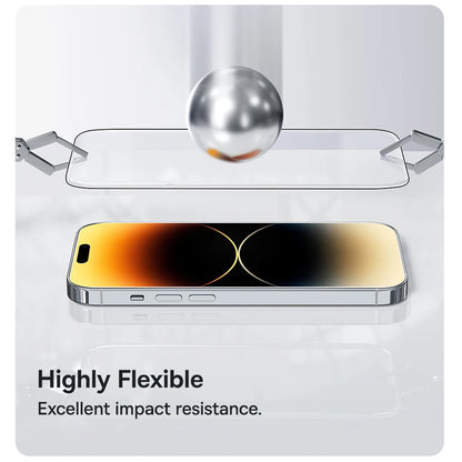 Folia ochronna na ekran Anank 5X Reinforced dla Apple iPhone 17, Hartowane szkło, Pełne klejenie, 2.5D, Czarna