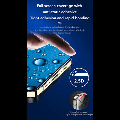 Folia ochronna na ekran Anank dla Apple iPhone 17 Pro Max, Hartowane szkło, Pełne klejenie, 2.5D, Czarna
