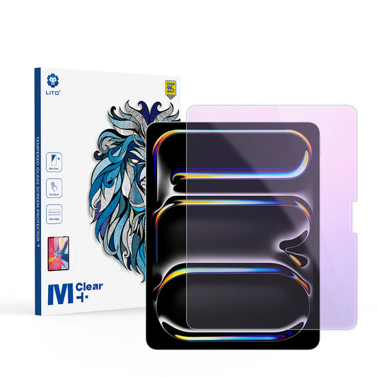 Folia ochronna na ekran Anti Blue Light Lito Classic do Apple iPad Pro 13 (2024), szkło hartowane, pełna klejność, 2.5D