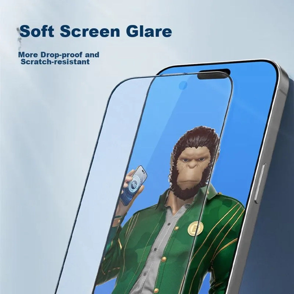 Folia ochronna na ekran Blueo Anti-Glare do Apple iPhone 12 / 12 Pro, szkło hartowane, pełna klej, czarna