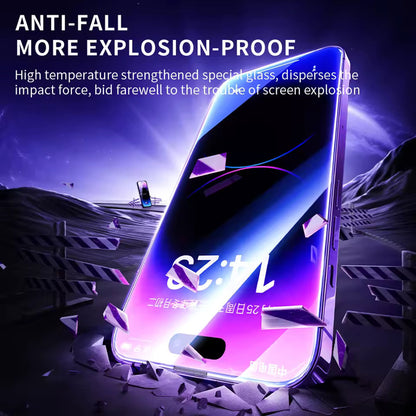 Blueo Anti-Static HD Screen Protector Film for Apple iPhone 14 Pro Max, Tempered Glass, Full Glue, Black