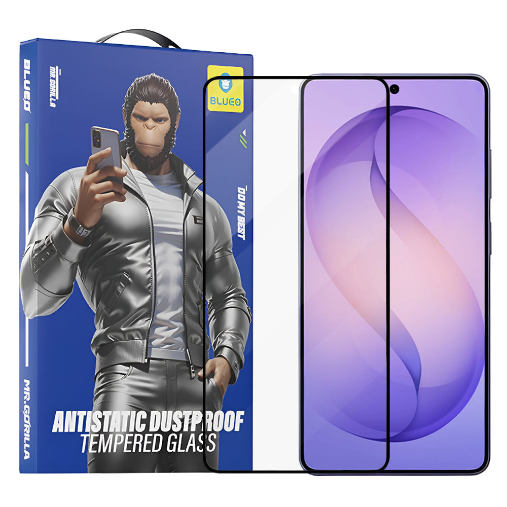 Folia ochronna Blueo Anti-Static HD na ekran dla Samsung Galaxy S26 Ultra S948, Szkło Hartowane, Pełne Klejenie, Czarna