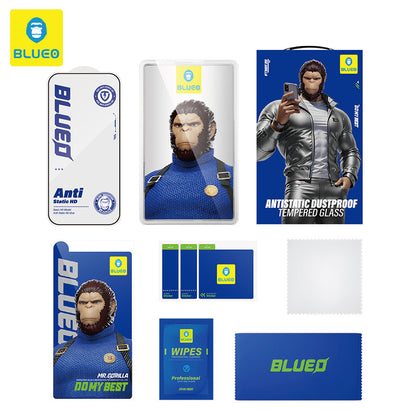 Folia ochronna Blueo Anti-Static HD na ekran dla Samsung Galaxy S26 Ultra S948, Szkło Hartowane, Pełne Klejenie, Czarna