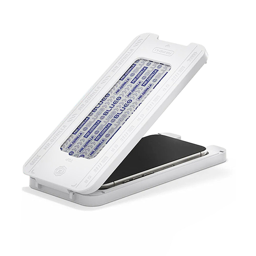 Folia ochronna do ekranu Blueo Crystal Anti-Scratch Applicator dla Apple iPhone 17 Pro / 17 / 16 Pro, Hartowane szkło, Pełne klejenie, Czarna