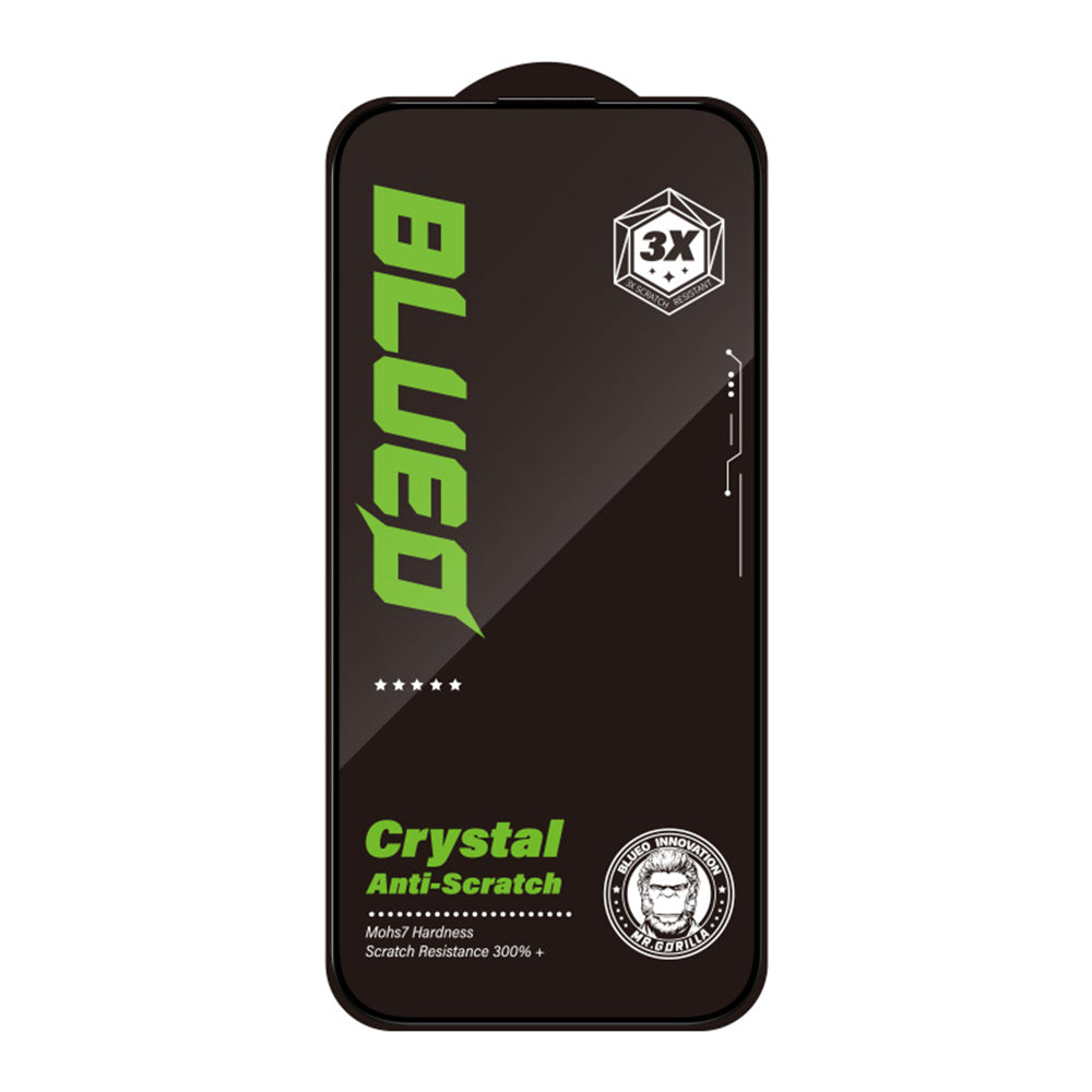 Folia ochronna na ekran Blueo Crystal Anti-Scratch do Apple iPhone 16 Pro, szkło hartowane, pełna klej, czarna