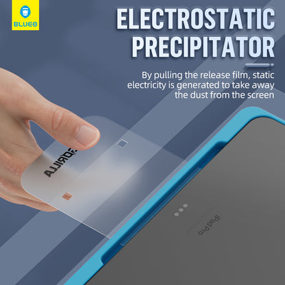 Blueo HD Applicator Pro Screen Protector Film for Apple iPad Pro 13 (2024), Tempered Glass, Full Glue