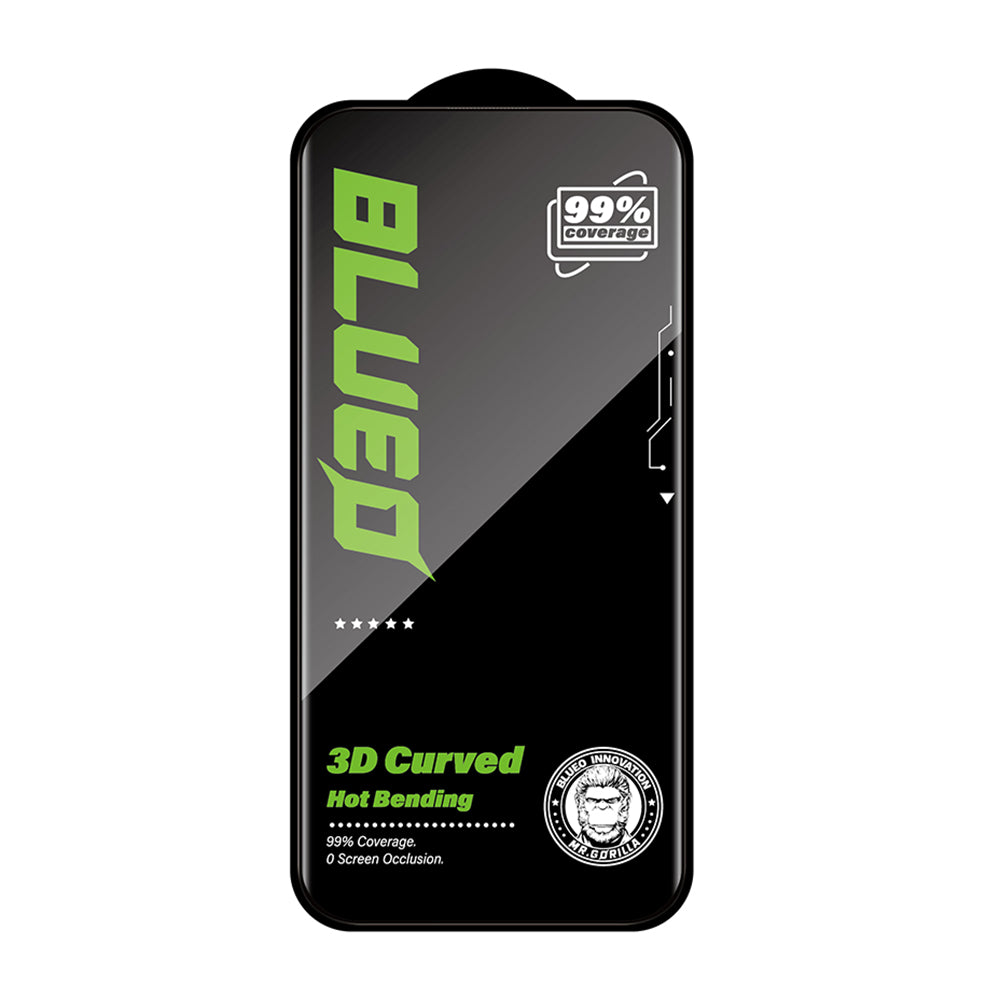 Folia ochronna na ekran Blueo HD do Apple iPhone 16 Pro Max, szkło hartowane, pełna klej, 3D, czarna