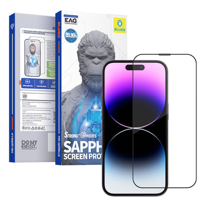 Folia ochronna na ekran Blueo Sapphire Applicator Pro do Apple iPhone 16 Pro Max, szkło hartowane, pełna klej, czarna
