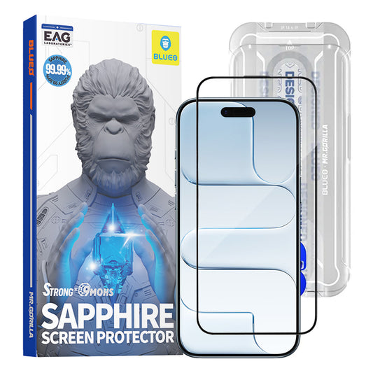 Folia ochronna Blueo Sapphire Applicator Pro do Apple iPhone 17 Air, Szkło Hartowane, Pełne Klejenie