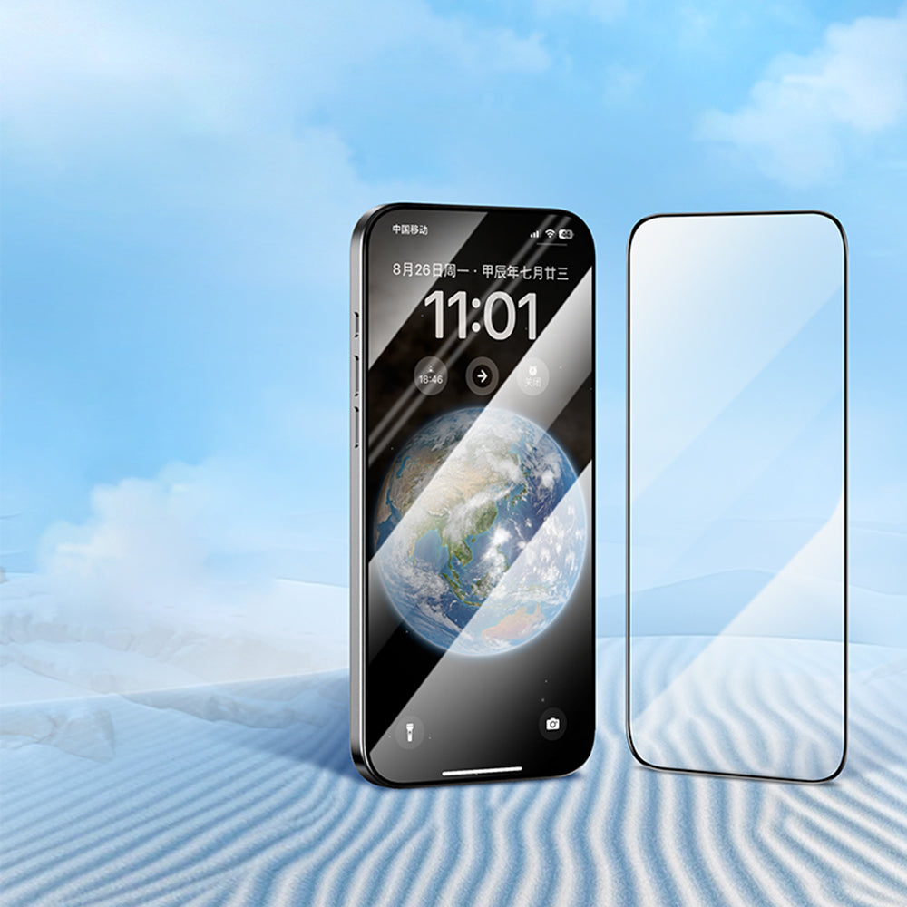 Blueo Silk HD Screen Protector Film for Apple iPhone XS Max, Tempered Glass, Full Glue, Set of 5 Pieces, 2.5D, Black