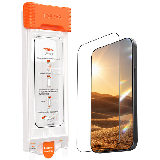 Folia ochronna na ekran Torras OrigArmor do Apple iPhone 18 Pro Max / 17 Pro Max, szkło hartowane, pełna klejność