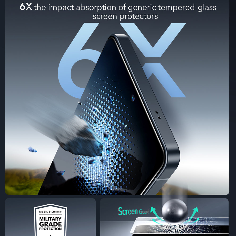 Folia ochronna ESR Armorite na ekran dla Samsung Galaxy S26 Ultra, Szkło Hartowane, Pełne Klejenie, Zestaw 2 sztuki