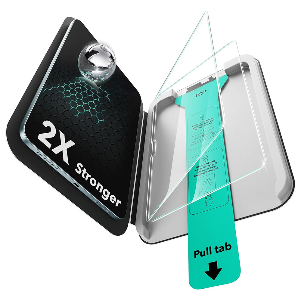 Folia ochronna ESR Armorite UltraFit na ekran do Apple iPad Pro 13 (2025) / Pro 13 (2024), Hartowane szkło, Pełne klejenie, Zestaw 2 sztuki