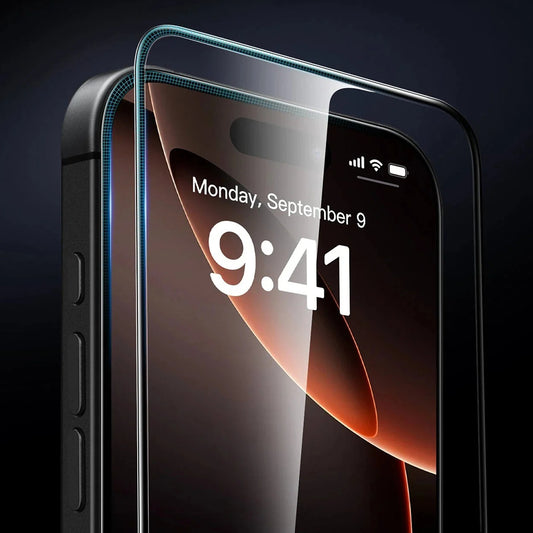 Folia ochronna ESR Armorite UltraFit na ekran dla Apple iPhone 17 Pro Max, Szkło Hartowane, Pełne Klejenie, Zestaw 3 sztuki