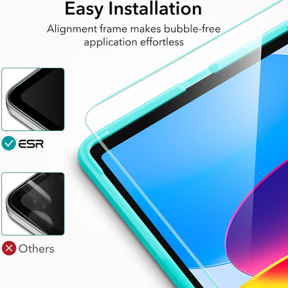 Folia ochronna ESR na ekran dla Apple iPad (2025) / (2022), Hartowane szkło, Pełne klejenie, Zestaw 2 sztuki