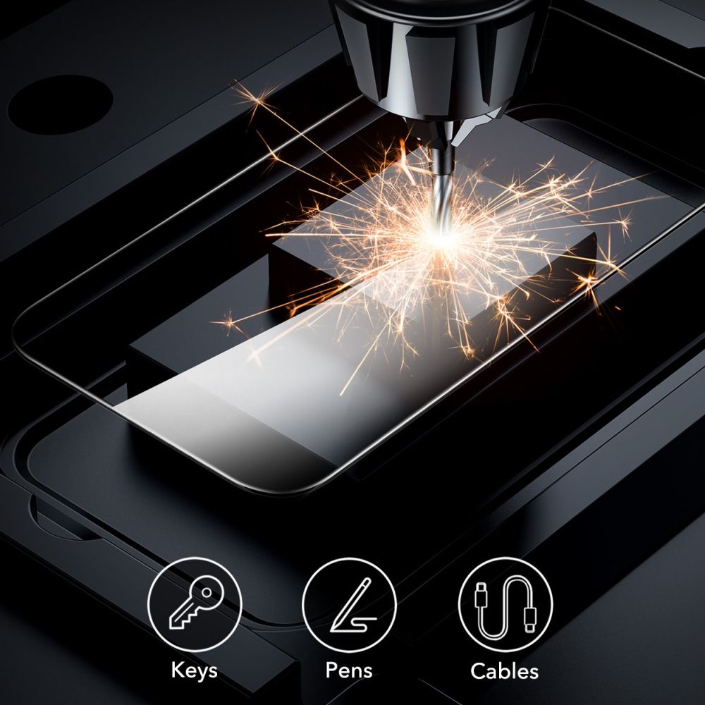 Folia ochronna ESR do ekranu Apple iPhone 16 Plus, Hartowane szkło, Pełne klejenie