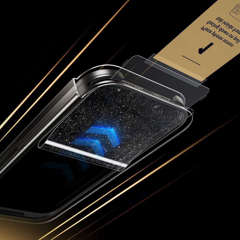 Folia ochronna do ekranu ESR UltraFit Armorite Pro dla Apple iPhone 17 Pro Max, Hartowane szkło, Pełne klejenie, Czarna